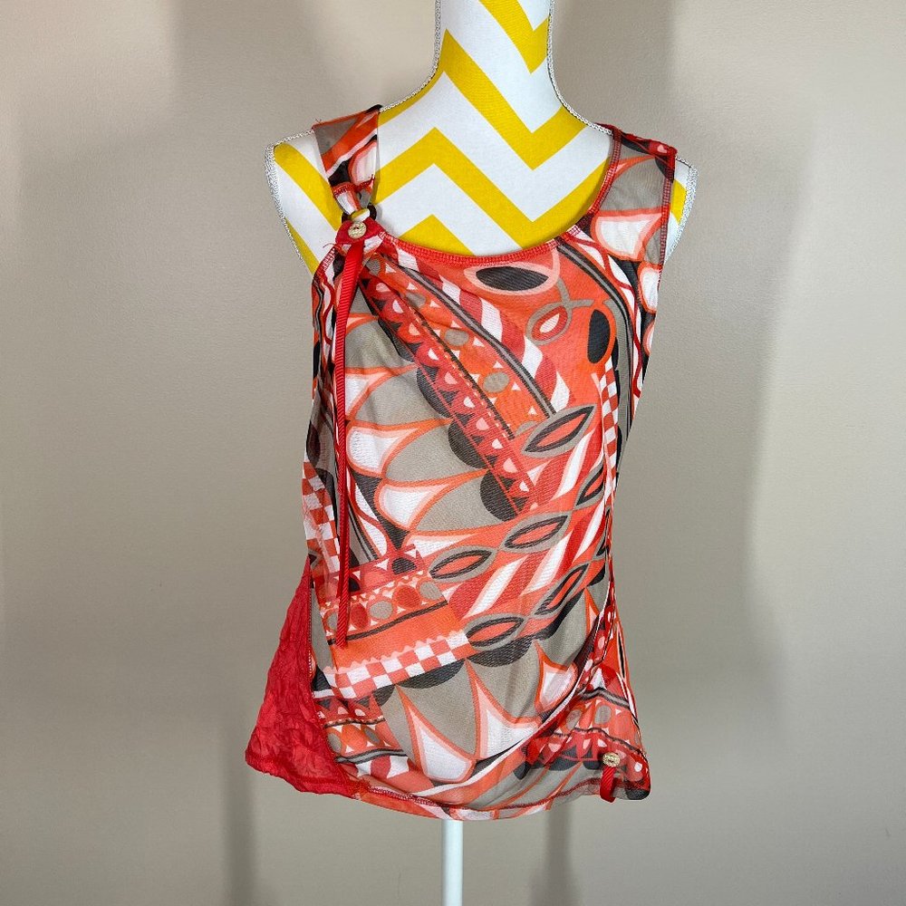 NWOT Zoe Abstract Print Top size M